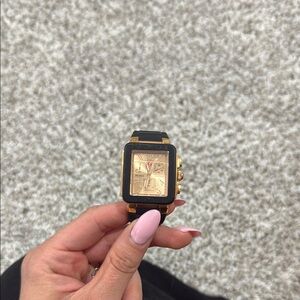 Michele Black and Gold Women's Watch